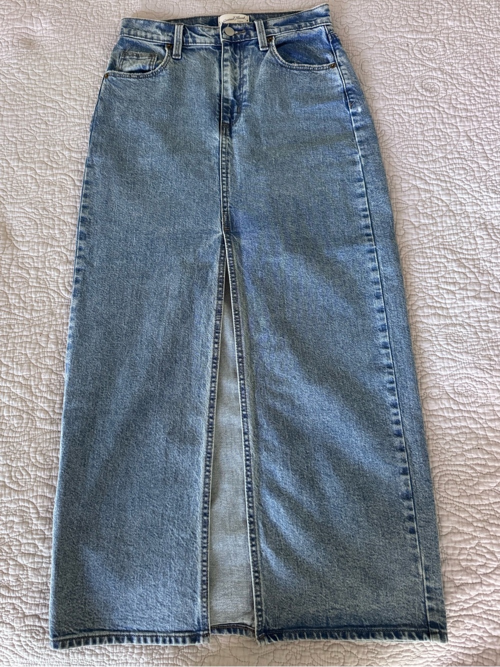 Universal Thread Jeans Skirt in Light Blue Denim